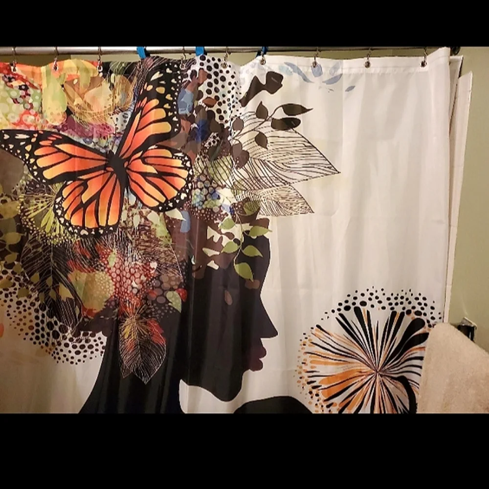Butterfly Girl Shower Curtian